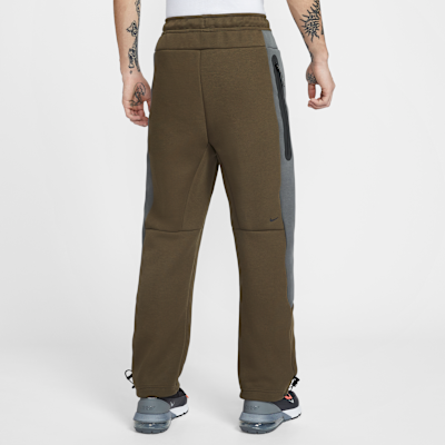 나이키 테크 남성 컬러 블록 오픈 헴 플리스 팬츠