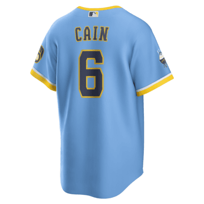 Nike Youth Milwaukee Brewers Christian Yelich #22 2022 City Connect Cool  Base Jersey