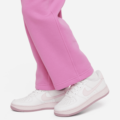 Pants de pierna ancha para niña talla grande Nike Sportswear Club Fleece