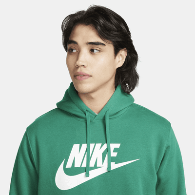 Sudadera con gorro sin cierre con estampado para hombre Nike Sportswear Club Fleece