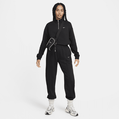 Top in fleece oversize con zip a 1/4 Nike Sportswear – Donna