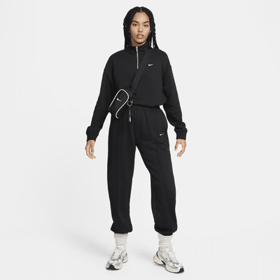 Haut oversize en tissu Fleece à 1/4 de zip Nike Sportswear pour femme