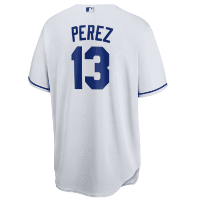 MLB Kansas City Royals (Salvador Perez) Men's Replica Baseball Jersey.