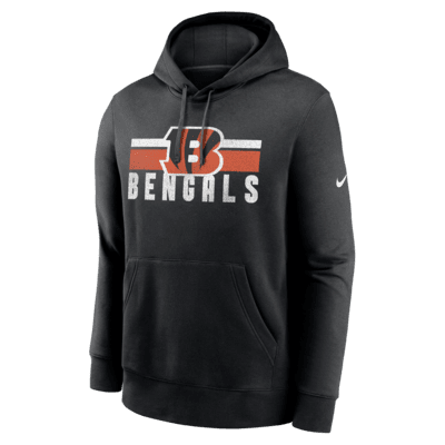 Cincinnati Bengals Nike Club Fleece Pullover Hoodie - Heathered Gray