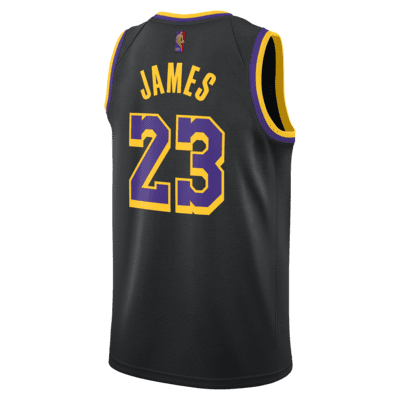 Los Angeles Lakers Earned Edition Men's Nike NBA Swingman Jersey