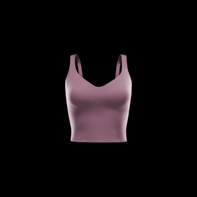 Camiseta de tirantes con bra deportivo de sujeción media con almohadillas para mujer Nike Alate