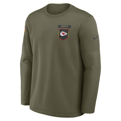 Kansas City Chiefs Salute to Service Sideline Triumphant Win Coach Men's Nike NFL Pullover Crew