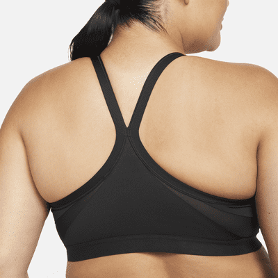 Bra deportivo con cuello en V acolchado de baja sujeción para mujer Nike Indy (talla grande)