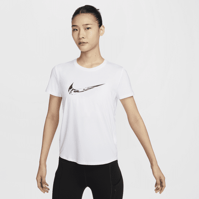 เสื้อวิ่งกราฟิกแขนสั้นผู้หญิง Dri-FIT Nike One