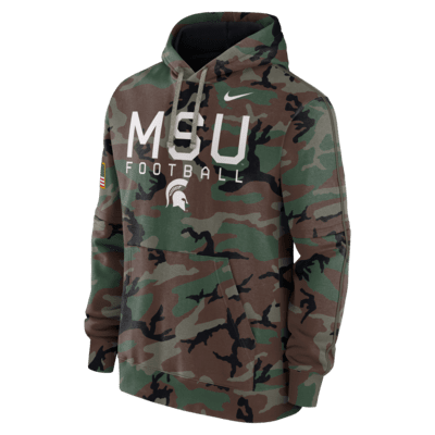 Michigan State Spartans Military Appreciation Club Men’s Nike College Pullover Hoodie