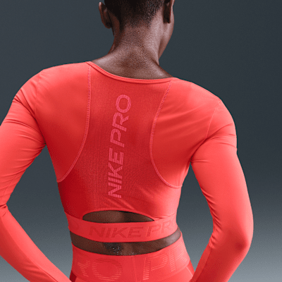 Nike Pro Women's Dri-FIT Cropped Long-Sleeve Top