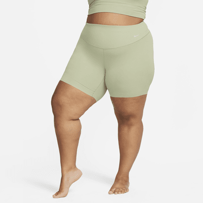 Shorts de ciclismo de 20 cm de tiro alto de sujeción ligera para mujer Nike Zenvy (talla grande)