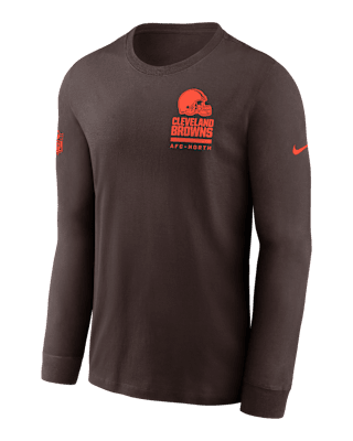 Мужская футболка Cleveland Browns Sideline Team Issue Nike Dri-FIT NFL Long-Sleeve