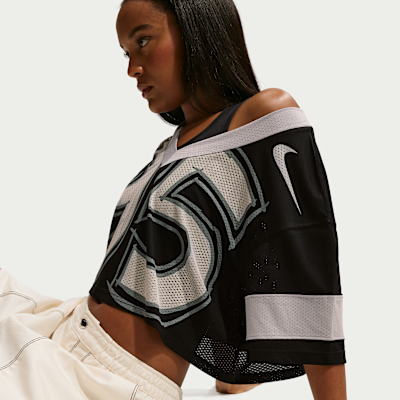 Jersey oversized cropped para mujer Nike Sportswear