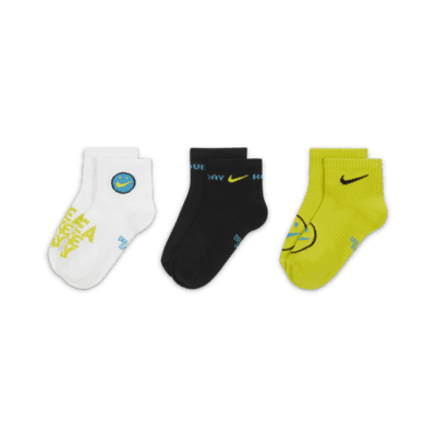 Nike Everyday Big Kids' Lightweight Ankle Socks (3 Pairs)