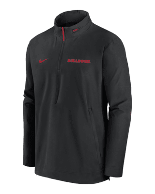 Мужская куртка Georgia Bulldogs Sideline Coach Nike College 1/2-Zip Hooded