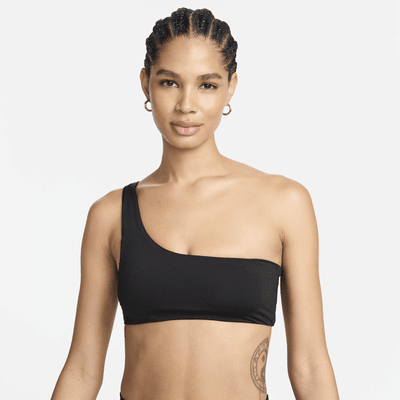 Top de bikini asimétrico para mujer Nike Swim Essential