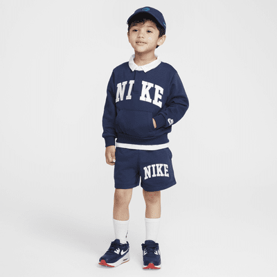 Polo de manga larga de French Terry infantil Nike Sportswear Club