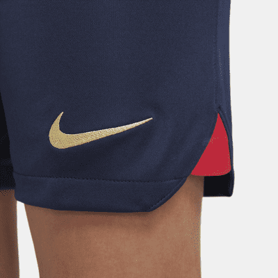 Shorts de fútbol Nike Dri-FIT para niños talla grande del FC Barcelona local 2022/23 Stadium