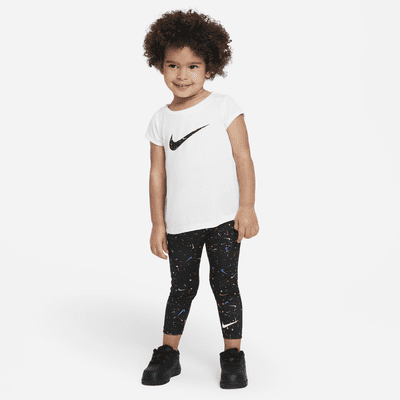 Nike Graphic Tee and Printed Leggings Set Younger Kids 2-Piece Set. Nike LU