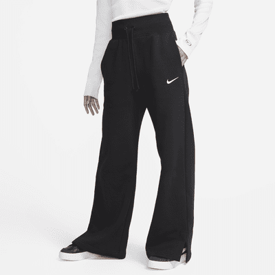 nike wide leg joggers black