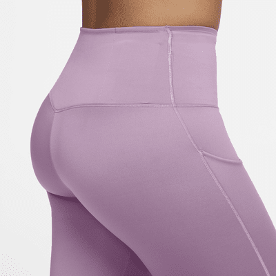 Leggings de tiro alto de 7/8 de sujeción firme con bolsillos para mujer Nike Go