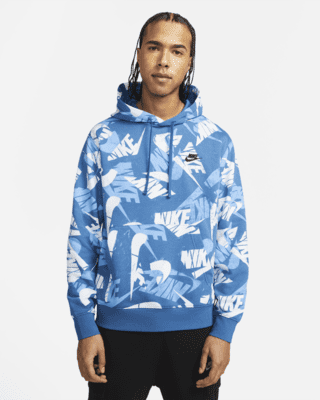 nike sportswear allover print swoosh hoodie