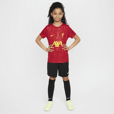 FC Liverpool Academy Pro Nike Dri-FIT Pre-Match Kurzarm-Fußballoberteil (ältere Kinder)