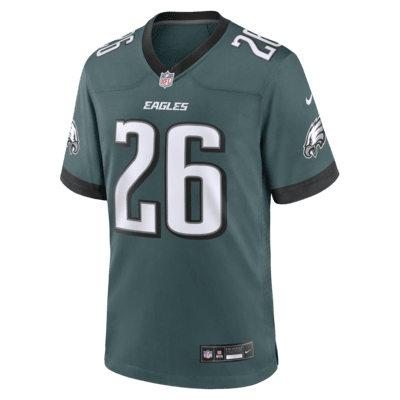 Jersey de fútbol americano Nike de la NFL Game para hombre Saquon Barkley Philadelphia Eagles