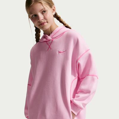 Nike Sportswear Club Fleece Big Kids' (Girls') Oversized Pullover Hoodie