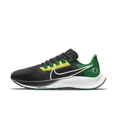 nike women's air zoom pegasus 36 running shoes black/yellow/green