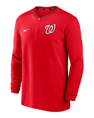 Мужские  Washington Nationals Authentic Collection Nike Dri-FIT MLB 1/2-Zip Long-Sleeve Top