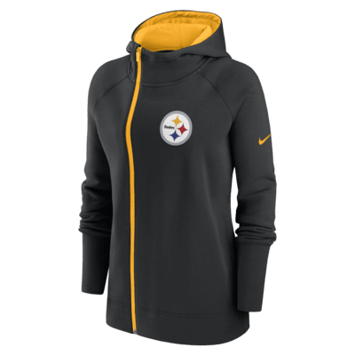 Nike Assymetrical (NFL Pittsburgh Steelers) Women's Full-Zip Hoodie