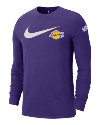 Мужская футболка Los Angeles Lakers Swoosh Essential Nike NBA Long-Sleeve