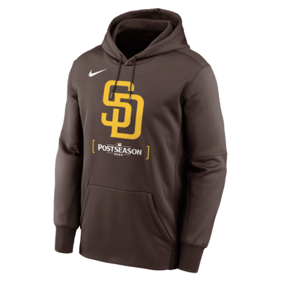 Sudadera con gorro sin cierre Nike Therma de la MLB para hombre San Diego Padres 2024 Postseason Authentic Collection