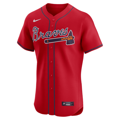 Jersey Nike Dri-FIT ADV de la MLB Elite para hombre Ronald Acuña Jr. Atlanta Braves