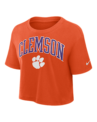 Женская футболка Clemson Athletic Prep Arch Nike Dri-FIT College Cropped