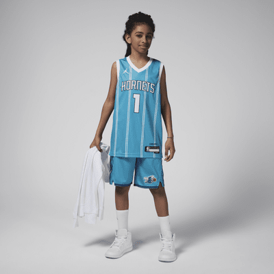 LaMelo Ball Charlotte Hornets Icon Edition Jordan Swingman NBA-jersey met Dri-FIT voor kids