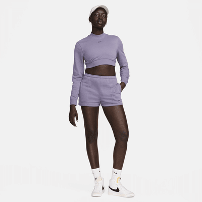 Nike Sportswear Chill Terry kerek nyakkivágású, rövidített, francia frottír női felsőrész