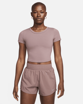 Женские шорты Nike One Fitted Dri-FIT Short-Sleeve Cropped Top