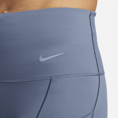 Shorts de ciclismo con bolsillos de tiro alto de 20 cm de sujeción firme para mujer Nike Go