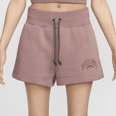 Shorts de tiro alto para mujer Nike Sportswear Phoenix Fleece