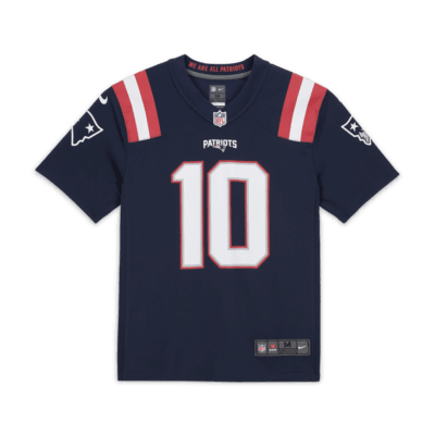 NFL New England Patriots (Mac Jones) American-Football-Spieltrikot für ältere Kinder