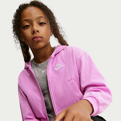 Μπλούζα με κουκούλα και φερμουάρ Nike Sportswear για μεγάλα κορίτσια