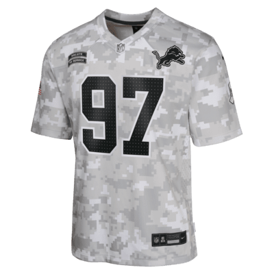 Aidan Hutchinson Detroit Lions Salute to Service Big Kids' Nike Dri-FIT NFL Limited Jersey