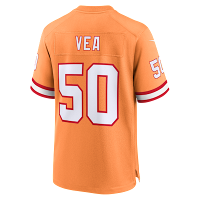 Jersey Nike de la NFL Game para hombre Vita Vea Tampa Bay Buccaneers 50th Anniversary