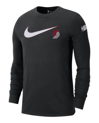 Мужская футболка Portland Trail Blazers Swoosh Essential Nike NBA Long-Sleeve