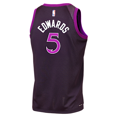Jersey Nike de la NBA Swingman para niños talla grande de Anthony Edwards de los Minnesota Timberwolves City Edition