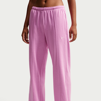 Pants de French Terry de tiro medio con dobladillo abierto para mujer Nike Sportswear Chill Terry