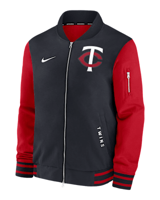 Мужская куртка Minnesota Twins Authentic Collection Dugout Nike MLB Full-Zip Bomber